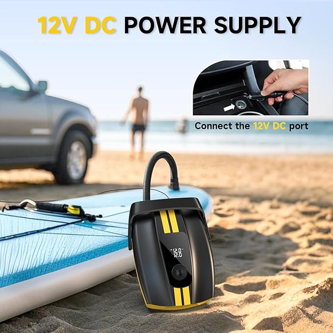 50PSI Paddle Board Pump Electric Portable, Sup Pump with Auto-Off,9 Modes Paddleboard Pump for Stand Up Paddle Board/Car/Kayak/Motorcycle/Bicycle
