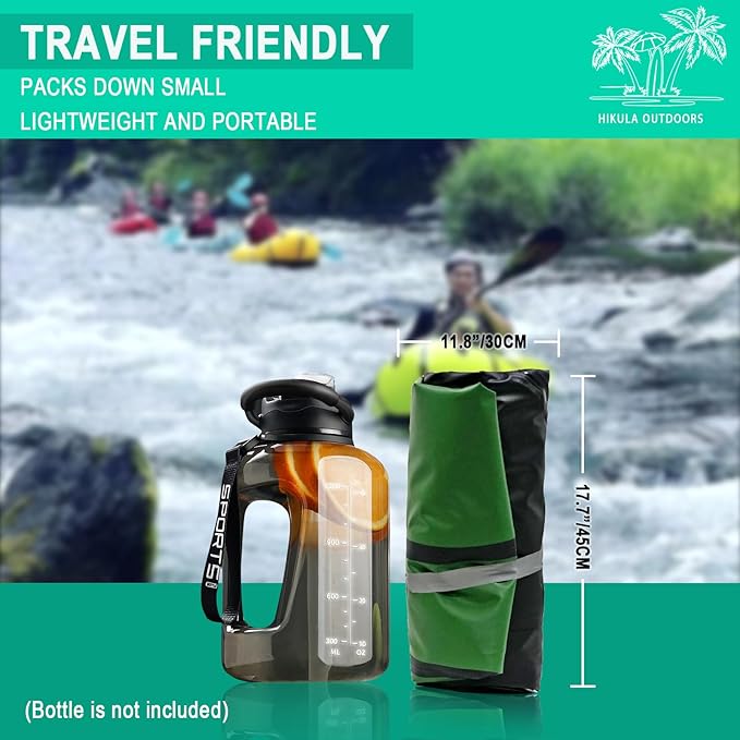 TPU Packraft Inflatable Lightweight Kayak - 1 Person Packraft, Ideal for Adults&Kids with Soft Seat, Litewater Dinghy for Flat Water Rafting, Fishing & Adventure, Rapid Inflate