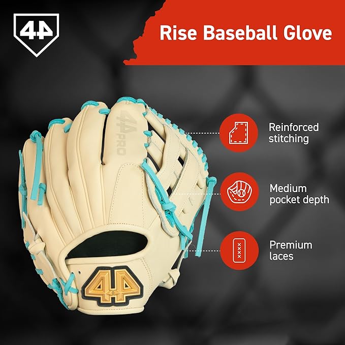 BB Stock Rise Baseball Glove for Youth & Little Leagues, Age 8-12, Infield & Outfield, 11.5", H-Web, Easy Break-in, Narrow Fit & Lightweight Design