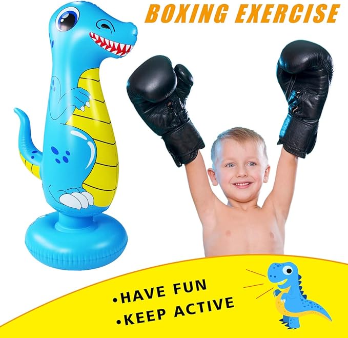 Toddler Punching Bag for Kids Boxing Dummy Inflatable Bopper Cool Fun Toys for Boys Sports Gifts Outdoor for Kids