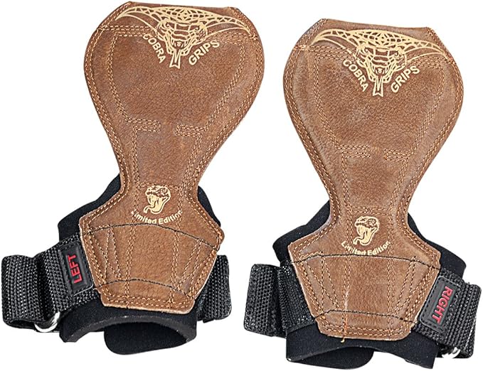 2018 Cobra Grips Flex Model Weight Lifting Gloves Heavy Duty Straps Alternative Power Lifting Hooks for Deadlifts with Padded Wrist Wrap Support Bodybuilding