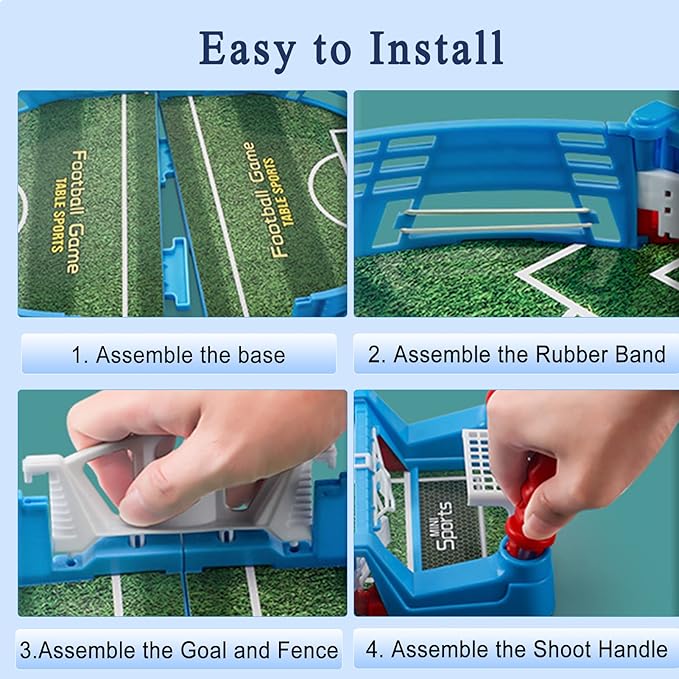Mini Foosball Games, Tabletop Football Soccer Pinball for Indoor Game Room, Table Top Foosball Desktop Sport Board Game for Adults Kids Family Game Night Fun
