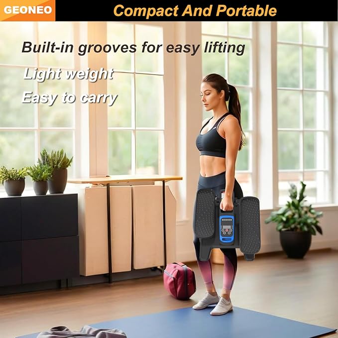 Under Desk Elliptical Machine, Electric Ellipse Leg Exerciser for Senior, Quiet and Compact Electric Seated Pedal for Home with Display Monitor, Remote Control and 12 Adjustable Speeds
