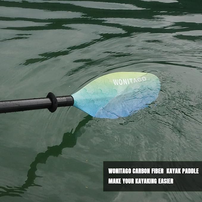 Kayak Paddle Carbon Fiber Shaft and Reinforced Nylon Blade, Adjustable Kayaking Oars, 3 Piece, 230-250 cm/90-98 Inches,210-230 cm/82-90 inches