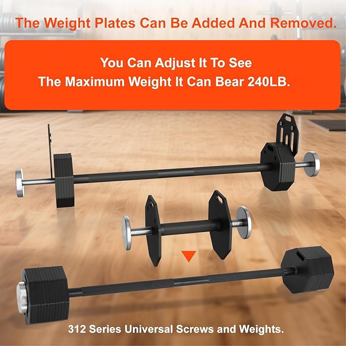 Adjustable Dumbbell Sets 160LBS/180LBS Durable Steel Build, Free Weights Dumbbells Set with Barbell/Kettlebell Handle Sets 3-in-1 Multifunctional Dumbbell Fitness Exercises for Home Gym Suitable Men/Women 80LB/90LBX2