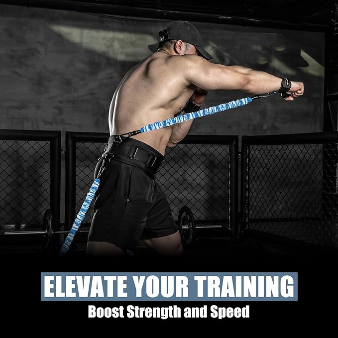MANUEKLEAR Shadow Boxing Resistance Bands for MMA and Martial Arts, Three Resistance Levels of Full Body Resistance Bands for Boxing Fitness to Enhance Speed and Power