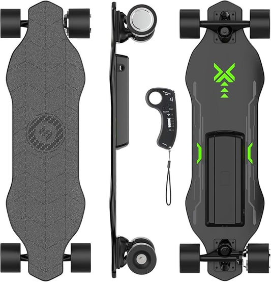 isinwheel V4/V6/V6pro/V8/V10 Electric Skateboard with Remote, 250W/450W/500W/1200W/3000W Brushless Motor, 9Mph/12Mph/30 Mph /32Mph Top Speed, Electric Longboard for Adults &Teens