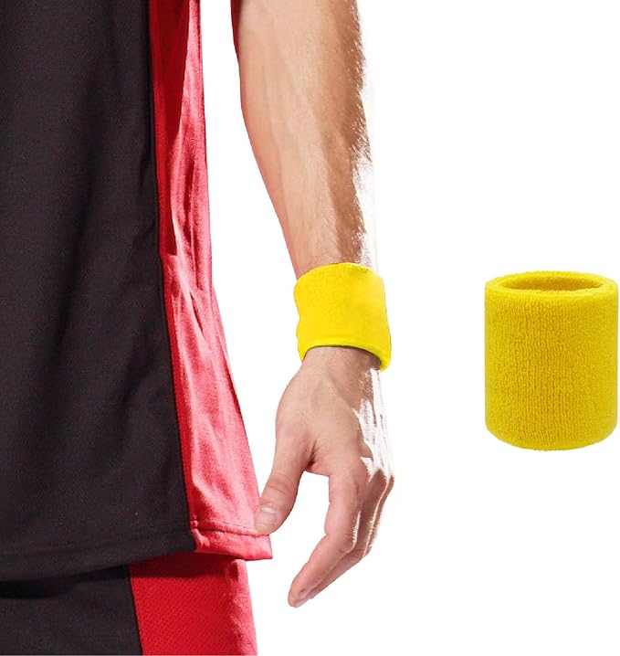 Sweatbands Sports Wristbands for Kids and Women - 3 inch Elastic Athletic Wrist Bands for Tennis, Basketball, Running, Working Out