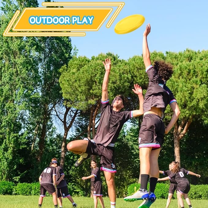 Thick 8" Flying Disc Sport Trainning Disc Toy, Beach Toy Outdoor Accessories for Backyard Lawn Park, Birthday Gift Set for Kids Boys Girls, Throwing and Catching Activities