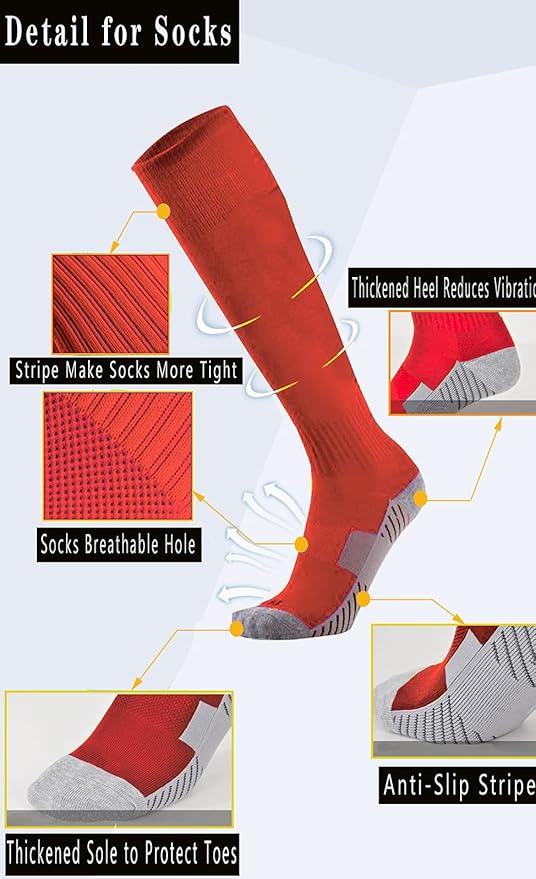 Baseball Socks 3 Pairs for Kid Youth Adult(4-20 Years Old) Team Sport Athletic Soccer Socks Cushion Softball Socks