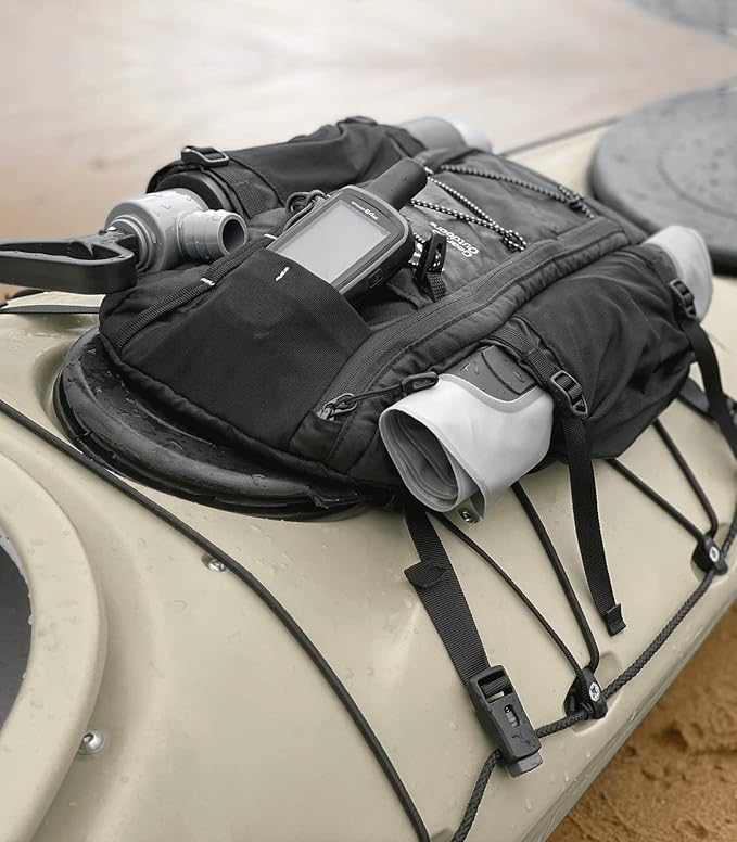 Gearlab Deck Pod 2 - Kayak Deck Bag, Deckhand system (Holds Paddle Float, Bilge Pump)