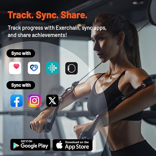 ExerScale AI Smart Scale with Body Weight Prediction, BMI, Body Fat, Muscle Mass, Workout, Food Tracking, Bluetooth Digital Scale with 8 Electrodes, High Accuracy Health Analyzer by EXERCHAIN - Black