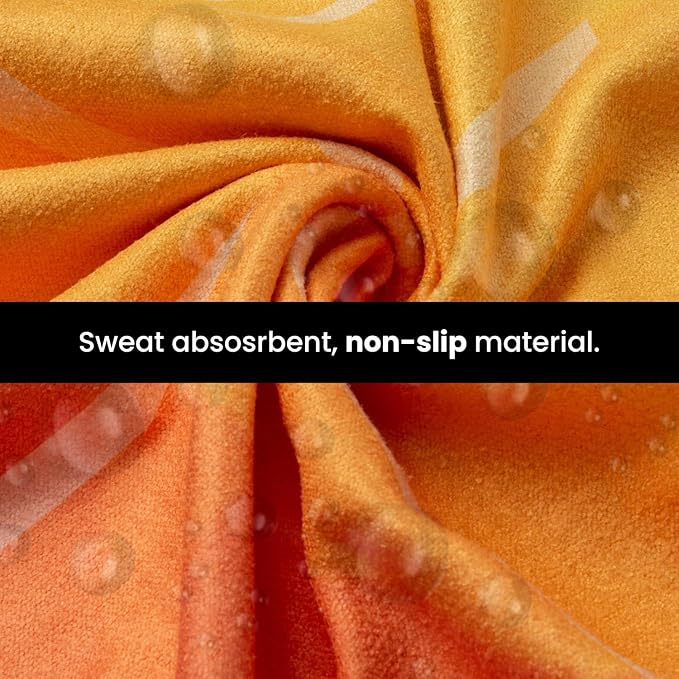 Yoga Drip Yoga Towel - Non Slip Hot Yoga Mat Towel With Corner Pockets, No-Skid Grip, and Built-in Alignment Lines | Soft, Moisture Wicking, and Sweat Absorbent | No Bunching, Stays in Place 72" x 25"