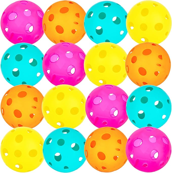 ArtCreativity Plastic Replacement Balls for Scoop Game – Set of 12 Lightweight Airflow Balls in 4 Bright Colors – Durable Outdoor Play Accessories for Kids & Adults – Great for Backyard & Beach Fun