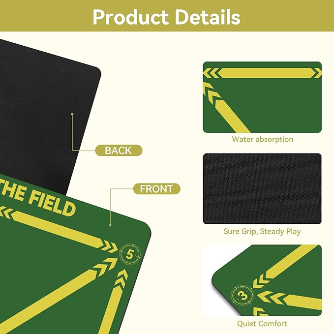 Soccer Training Mat,Football Footstep Training Mat,Agility Improve Ball Control,Quiet and Non-Slip, Includes Adjustable Elastic Rope and Non-Slip Socks, Perfect for Indoor and Outdoor Training