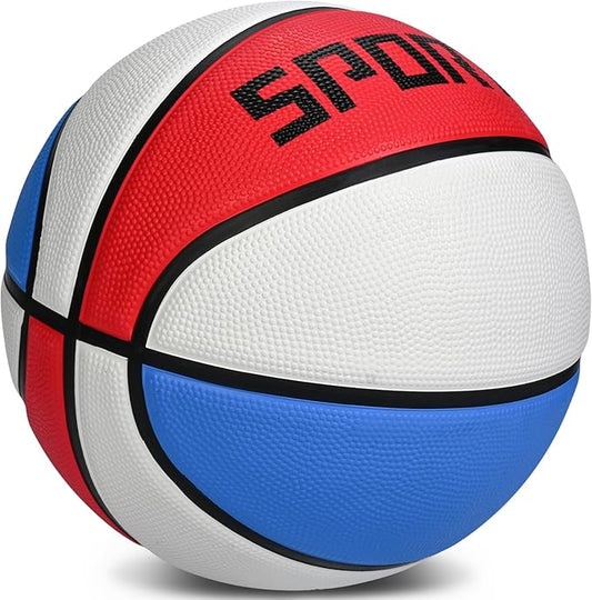 KUYOTQ Kids Toddler Youth Adult Size 3/4/5/6/7 Basketball 22/25.5/27.5/28.5/29.5" Thickened Rubber or Faux Leather Basketball for Boys Girls (Deflated)