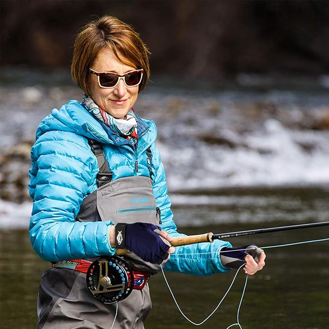 Palmyth UV Fishing Gloves Sun Protection Fingerless Kayaking Glove Men Women UPF 50+ SPF for Sailing, Hiking, Paddling, Canoeing, Rowing, Driving