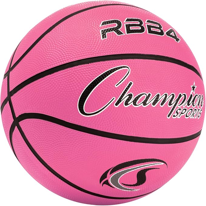 Champion Sports Rubber Basketballs – Heavy Duty Pro-Style, Indoor/Outdoor Use, Premium Basketball Equipment for Physical Education, Various Sizes & Colors (Size 3, 5, 6, 7)