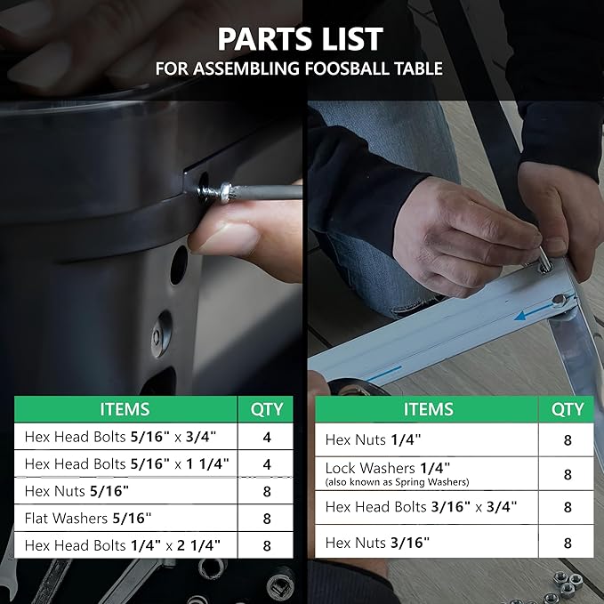 Outdoor Foosball Table Adult Size - Game Tables for Adults with Balls & Players - Soccer Table Game for Indoor Use - Weatherproof Perfect for Tournaments