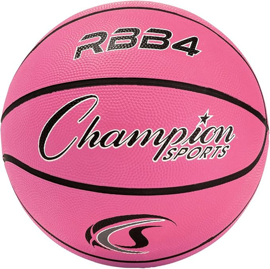 Champion Sports Rubber Basketballs – Heavy Duty Pro-Style, Indoor/Outdoor Use, Premium Basketball Equipment for Physical Education, Various Sizes & Colors (Size 3, 5, 6, 7)