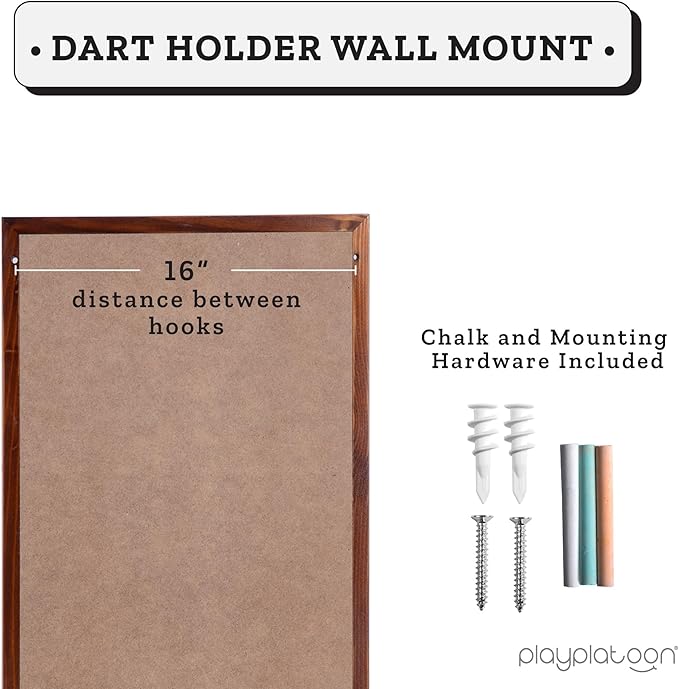 Play Platoon Dart Scoreboard & Darts Holder Wall Mount with Bottle Opener - Wood Score Board, Professional Darts Accessories, Dart Holder