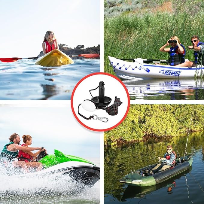 Anchor-Man 8 LB Folding Kayak Complete Grapnel Anchor - 10L Storage Kayak Anchor - Mushroom Anchor, Jet Ski Anchor Kit with 25 Feet Rope | Ideal for Boats, Paddle Board Anchor and Fishing