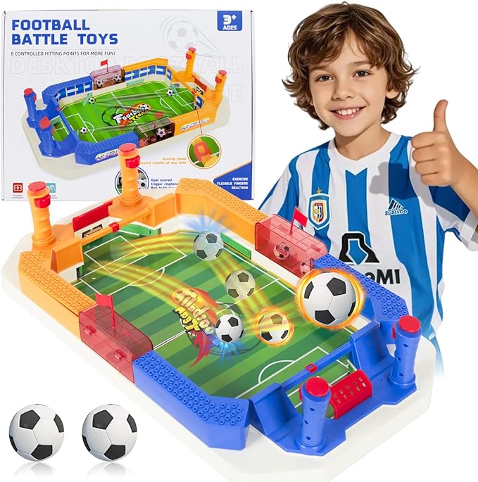 Football Table Interactive Game Soccer Games Table Foosball Table for Boys Kids Family Game Night Fun Mini Foosball Indoor Outdoor Party Games Toys Gifts