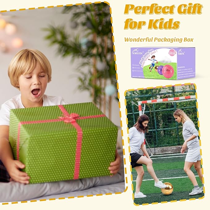 Size 3 4 5 Glitter Pink Gold Purple Soccer Ball Set with Pump Youth Soccer Ball for Kids Aged 4-6 6-8 8-12 Toddler Soccer Ball Soft Training Ball Practice for Teens Children Adults Boys Girls