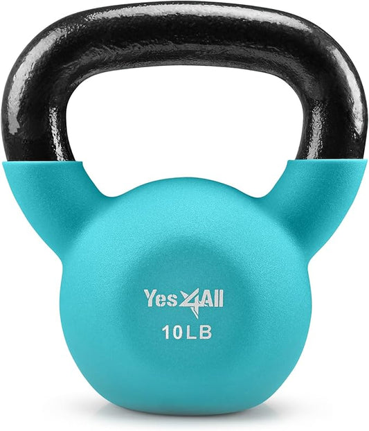 Yes4All Kettlebells 5lbs-65lbs & Kettlebell Sets Adjustable Weights, Kettlebell for Weight Training, Home Workout Equipment with Secure Grip for High Rep, Exercise Equipment