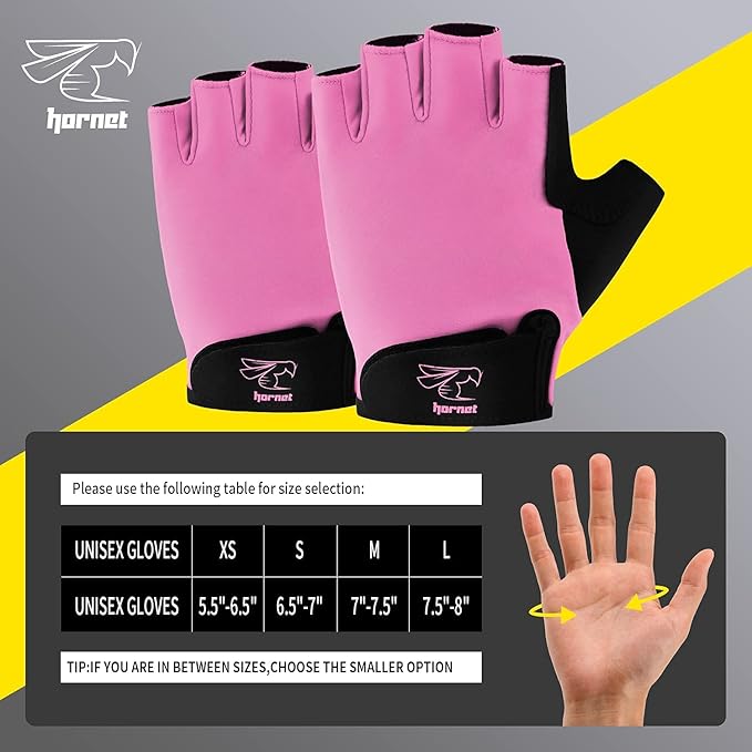 Hornet Watersports Light Pink Rowing Gloves for Women Ideal for Indoor Rowing, Sculling, Kayak, SUP, Outrigger Canoe, Dragon Boat and Other Watersports