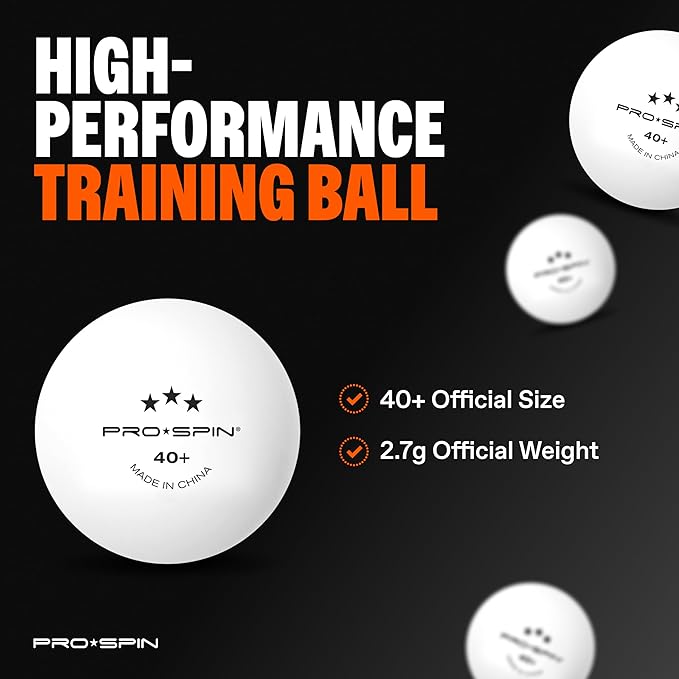 PRO SPIN Ping Pong Paddles - High-Performance Set with Premium Table Tennis Rackets, 3-Star Ping Pong Balls, Compact Storage Case | Professional Quality Ping Pong Paddle Set | Indoor & Outdoor Games