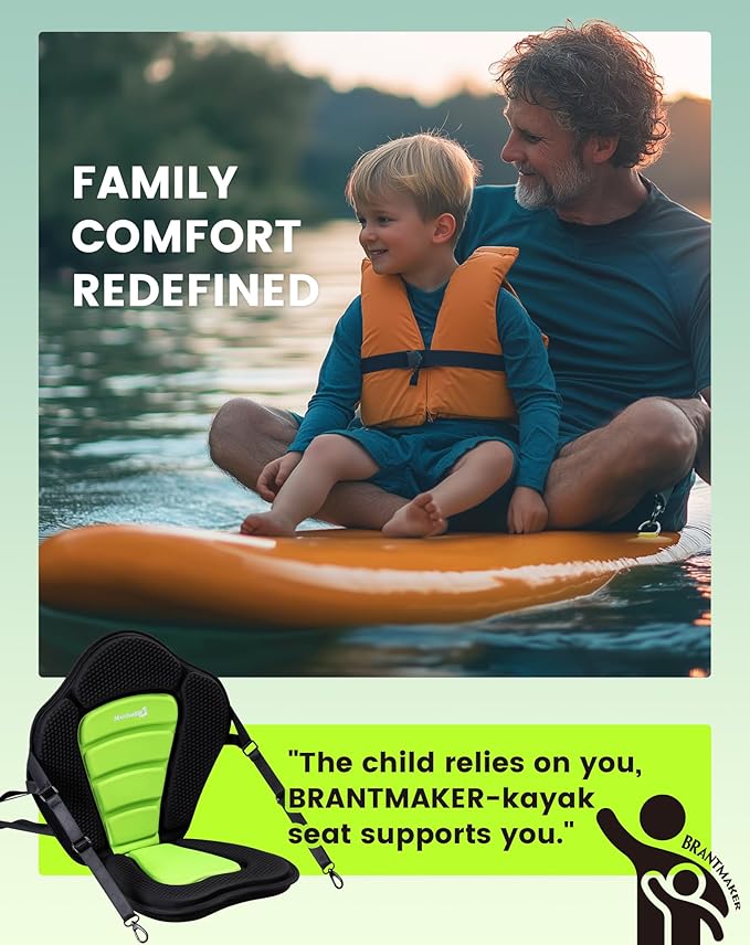 Kayak Seats with Back Support, Paddle Board Seat, Universal Thicken Cushion for Inflatable Paddleboard, Sup, Canoe, Ocean Kayak