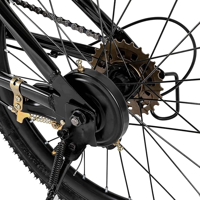 26 Inch Folding Mountain Bike, 21 Speed Full Suspension High-Carbon Steel Bicycle, High Carbon Steel Mountain Bicycle Bike