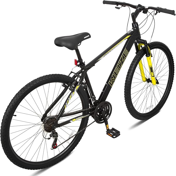 WEIZE Hardtail Mountain Bike, 29 Inch Wheels Outdoor Cycling Bike, 21-Speed Trigger Shifter, Aluminum Frame for Men and Women, Comfort Saddle, MTB Bicycle with Suspension Fork