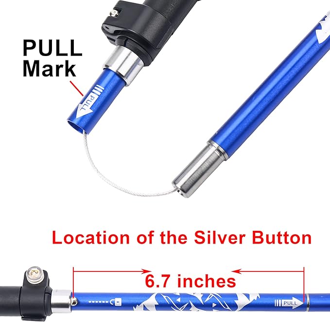 Aluminum Collapsible Ultralight Travel Trekking Hiking Pole for Men and Women