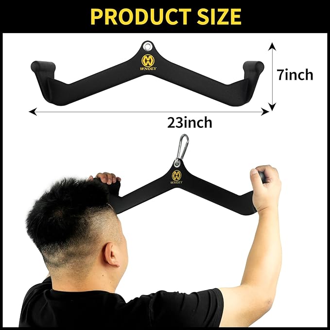 LAT Pulldown Attachment,Back Tricep Bar Strength Training,Handle Grips Lat Pull Down Bar Press Down Exercises,Cable Machine Accessories, Cable Back Attachments for Home Gym