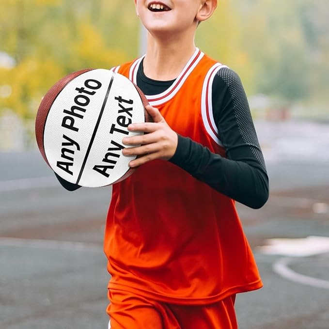 Personalized Basketball Leather Basketball Custom Basketball with Your Personalized Pictures Text Sports Equipment