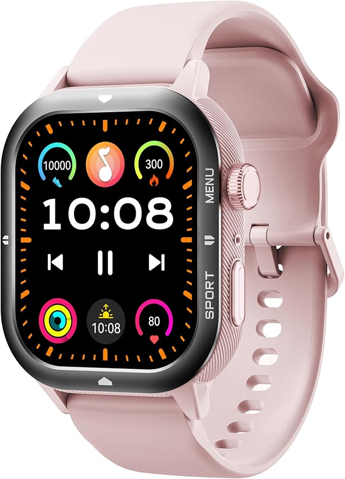 2025 Sports Smart Watch for Men & Women - 1.93” HD Display, Bluetooth Call (BT 5.4), 100+ Sports Modes, Heart Rate & Sleep Monitor, IP67 Waterproof Fitness Tracker, Pedometer, Da Fit App, (Pink)