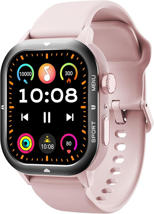 2025 Sports Smart Watch for Men & Women - 1.93” HD Display, Bluetooth Call (BT 5.4), 100+ Sports Modes, Heart Rate & Sleep Monitor, IP67 Waterproof Fitness Tracker, Pedometer, Da Fit App, (Pink)