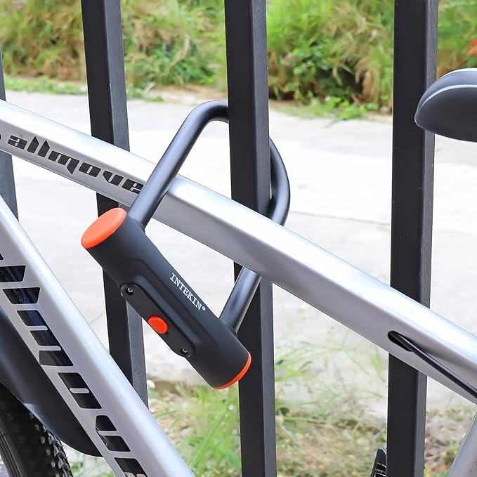 Heavy Duty U Lock - 16mm Bicycle Lock with 3 Keys for Road & Mountain Bikes
