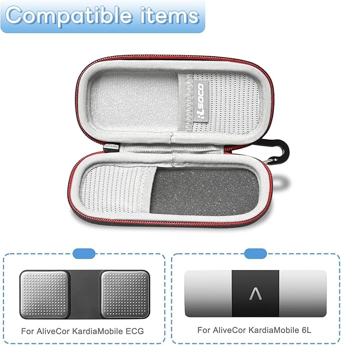 RLSOCO Hard Case for KardiaMobile 1-Lead Personal EKG Monitor (Case Only)
