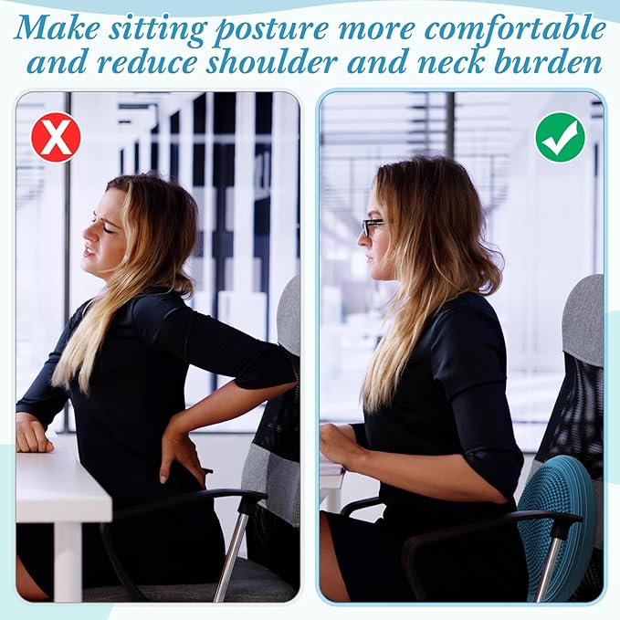 Libima 2 Pcs Wobble Cushion with Inflation Pump Wiggle Seat Flexible Sensory Seating Balance Disc Board for Men Women Physical Exercise Improving Posture Home Office