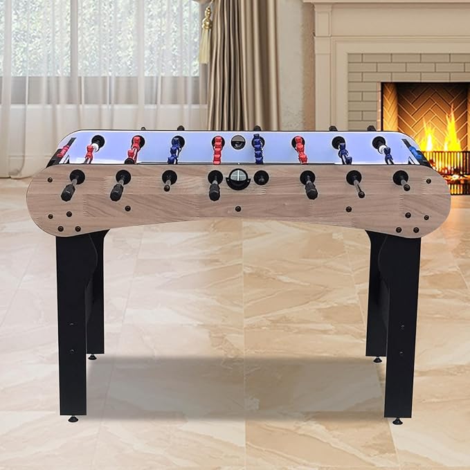 5ft Foosball Table,Mini Competition Soccer Table Game with All Accessories, Leg Levelers and Heavy-Duty Legs. Perfect for Home, Game Rooms, and Parties