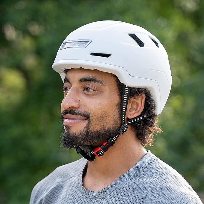 Bike Helmet with LED Lights - Urban Bicycle Helmet for Adults, Men & Women - CPSC & NTA-8776 Dual Certified - Class 3 E-Bikes, Scooters, Onewheel, Commuter, Mountain