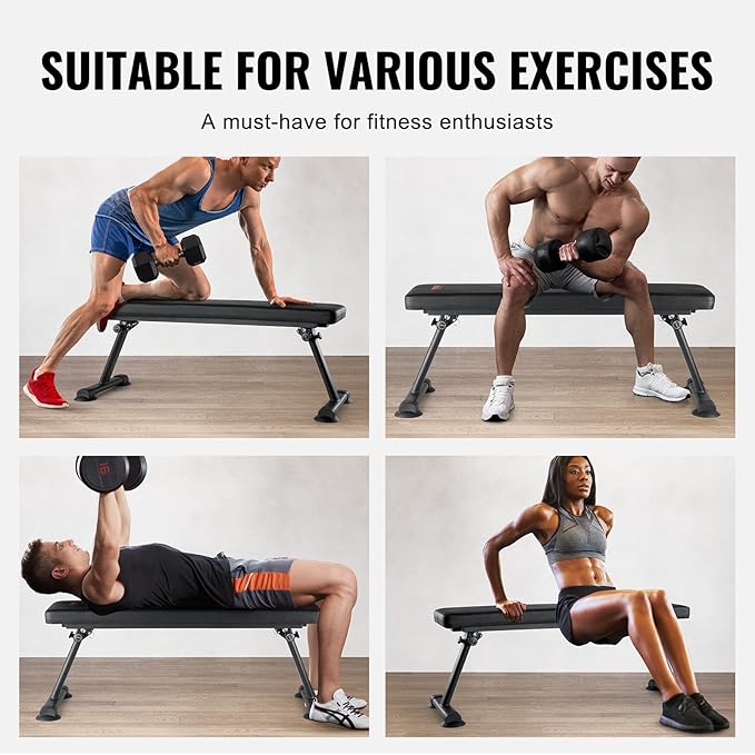 VEVOR Sit Up Bench, Decline Ab Bench with Reverse Crunch Handle, Adjustable Height Setting, Heavy Duty Steel, 500/600/1000 Lbs Capacity for Home Gym Workouts, Strength Training, Full Body Muscles