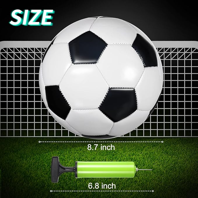 HyDren 24 Pack Soccer Balls Bulk with Pump Official Outside Christian Charity Donation Sport Soccer Balls Gifts for Teens Adults