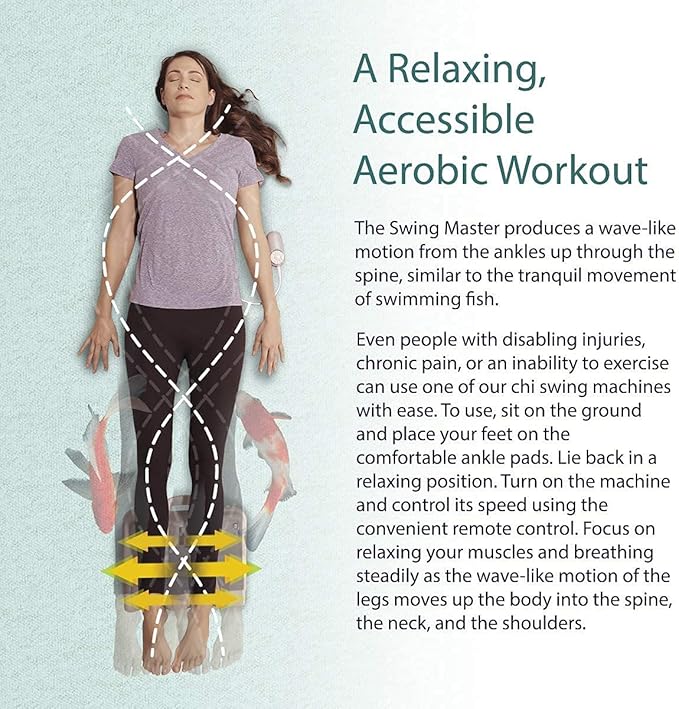 Daiwa Felicity Swing Master - Chi Swing Machine - Passive Aerobic Exerciser, Swing Master with Figure Trimmer - Lymphatic Massager, Body Shaker, Leg Exercise, FSA/HSA Eligible