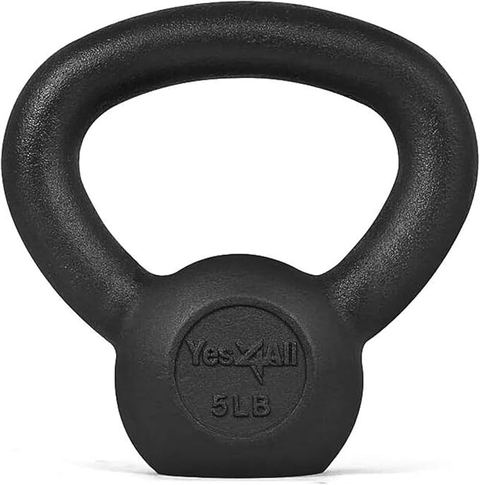 Yes4All 5-80 lbs Cast Iron Kettlebell for Dumbbell Weights Exercises, Gym, Full Body Home Workout Equipment, Push up, Grip and Strength Training