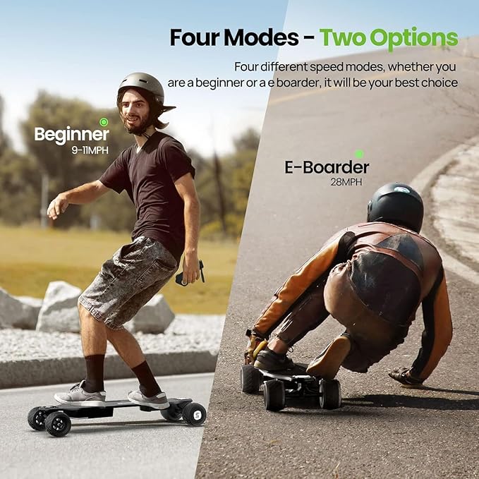 isinwheel V4/V6/V6pro/V8/V10 Electric Skateboard with Remote, 250W/450W/500W/1200W/3000W Brushless Motor, 9Mph/12Mph/30 Mph /32Mph Top Speed, Electric Longboard for Adults &Teens