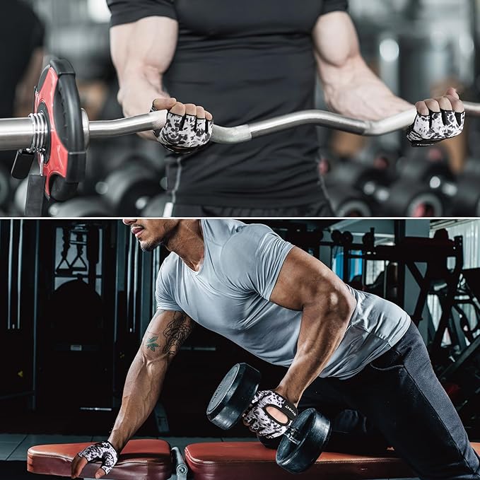 Minimal Weight Lifting Gloves,Short Micro Workout Gloves Grip Pads with Full Palm Protection & Extra Grip for Men Women Weightlifting,Gym,Exercise Training